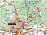 mapa Brno - Křtiny